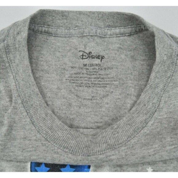 Mickey Mouse T Shirt M USA Disney American Stars Grey Red White Blue - Picture 3 of 4